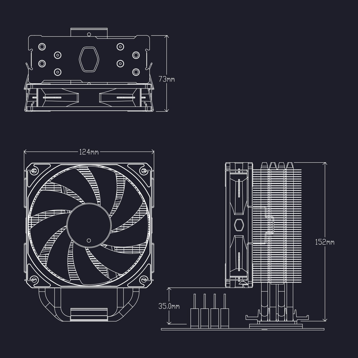 Cooler Master Hyper 212 Spectrum V3 CPU Air Cooler